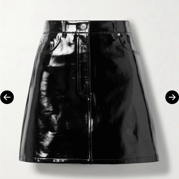 Helmut Lang Black Patent Leather Skirt - Picture 1 of 8